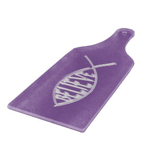 Believe Fish Lavender Cutting Board