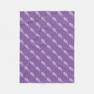 Believe Fish Lavender Fleece Blanket