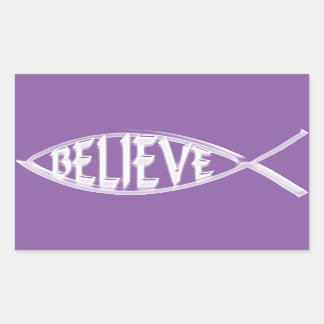 Believe Fish Lavender Sticker