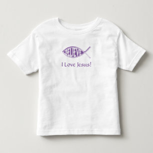 Believe Fish Lavender Toddler T-shirt