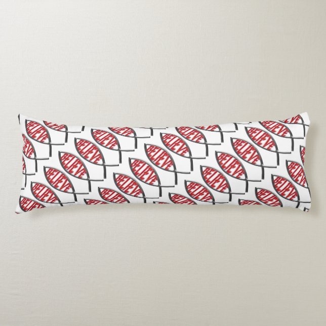 Believe Fish - Red Body Pillow (Front)