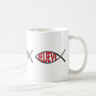 Believe Fish- Red Coffee Mug