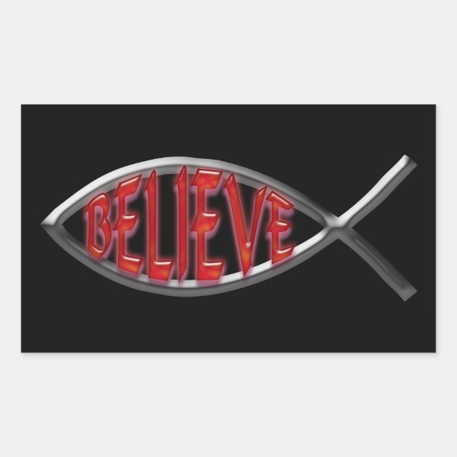 Believe Fish - Red Sticker (Front)