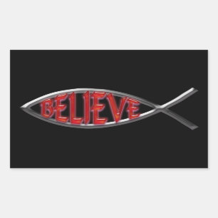 Believe Fish - Red Sticker