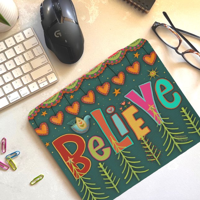 Believe Folk Christmas Inspirivity Mouse Pad (Creator Uploaded)