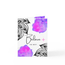 Believe Greeting Card, Small, 4" x 5.6" Folded