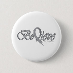 Believe Grey 2 Inch Round Button