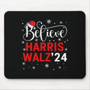 Believe Harris Wheimer 24 Santa Hat Christmas 2024 Mouse Pad