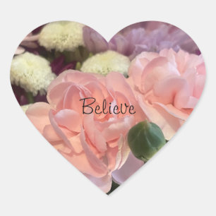 Believe heart sticker