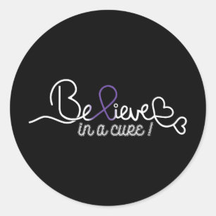 Believe Heimers Awareness Item For Women  Classic Round Sticker
