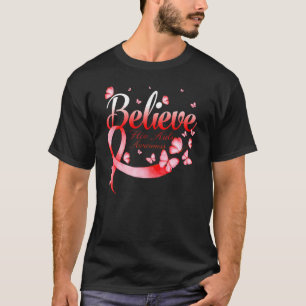 Believe Hiv Aids Awareness Butterfly T-Shirt
