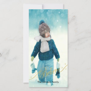 Believe Holiday Photo Card