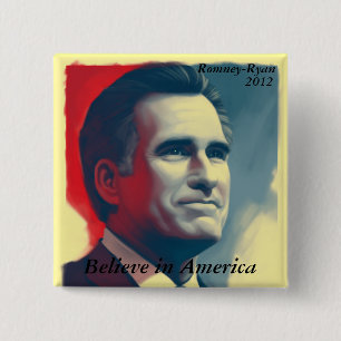 Believe in America 2 Inch Square Button