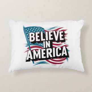 Believe in America Inspirational Pillow" Accent Pillow