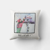 Believe in Asking Throw Pillow (Back)