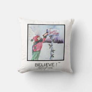Believe in Asking Throw Pillow