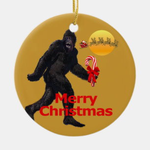 Believe in Bigfoot Ceramic Ornament