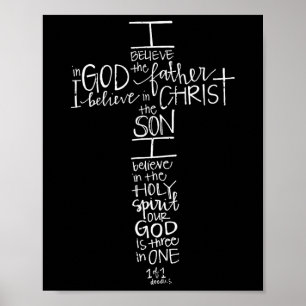 Believe In God The Father Easter Jesus Cross Chris Poster
