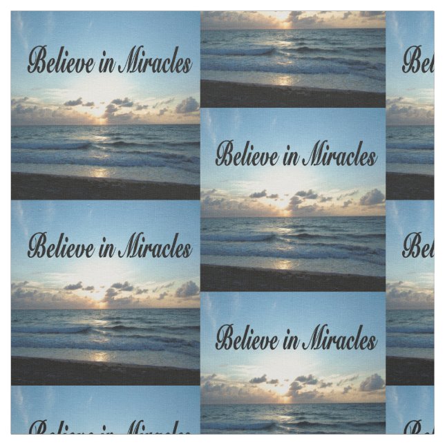 BELIEVE IN GOD'S MIRACLES FABRIC (Swatch)