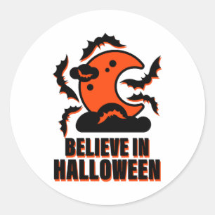 Believe In Halloween Classic Round Sticker
