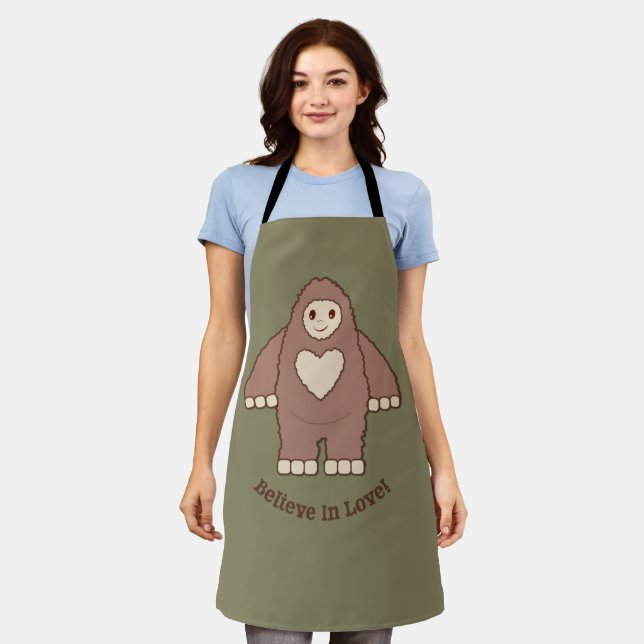 Believe in Love Bigfoot Apron (Worn)