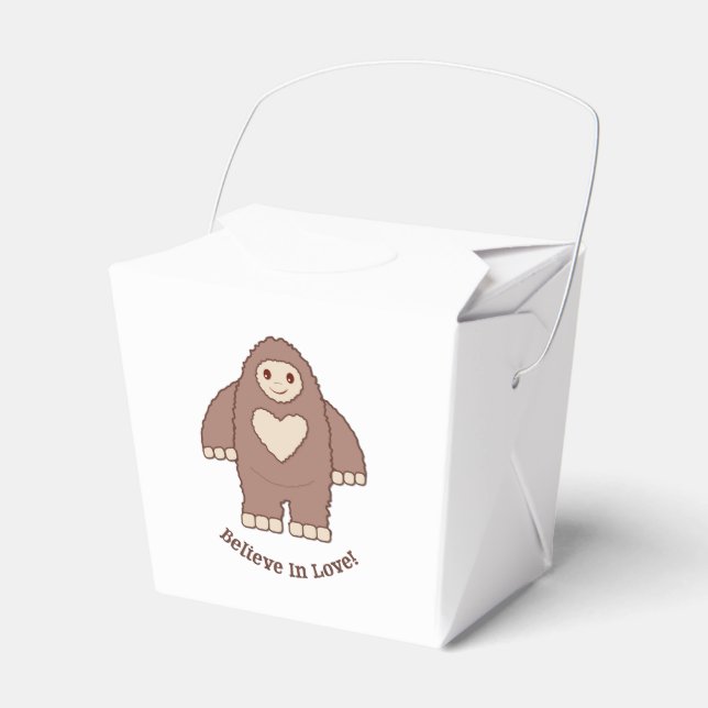 Believe in Love Bigfoot Favor Box (Front Side)
