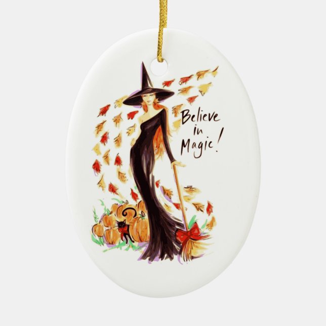 BELIEVE IN MAGIC CERAMIC ORNAMENT (Front)
