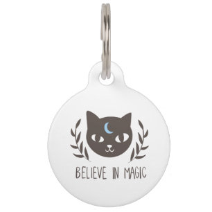 Believe in magic - Choose background color Pet Tag