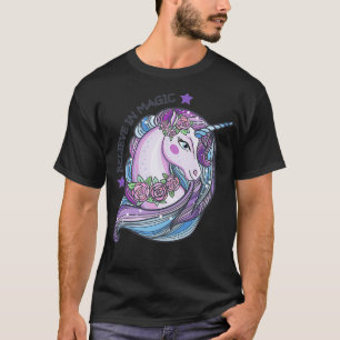 believe in magic cute mythical unicorn horse T-Shirt
