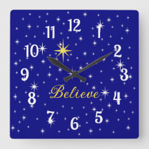 Believe in Magic of Christmas Acrylic Wall Clock