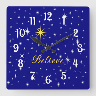 Believe in Magic of Christmas Acrylic Wall Clock
