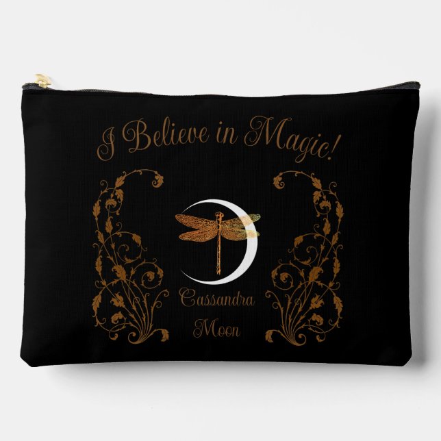Believe in Magic! Personalized  Accessory Pouch (Front)