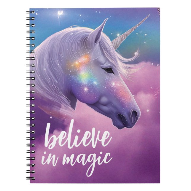 Believe in Magic Unicorn Cosmic Fantasy Journal (Front)