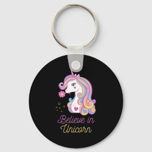 Believe In Magic Unicorn     Keychain