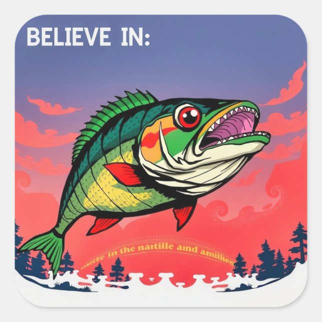 Believe in Nature’s Wonders Square Sticker (Front)