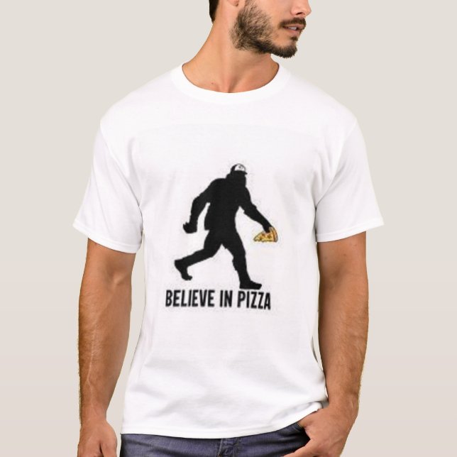 Believe In Pizza Men  T-Shirt (Front)