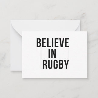 BELIEVE IN RUGBY CARD