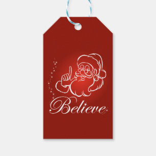 Believe in Santa - A Merry Christmas Gift Tags