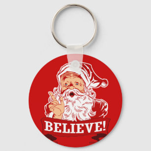Believe In Santa Claus Keychain