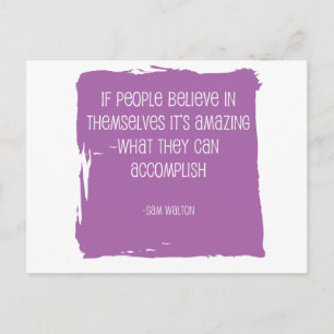 believe in self postcard