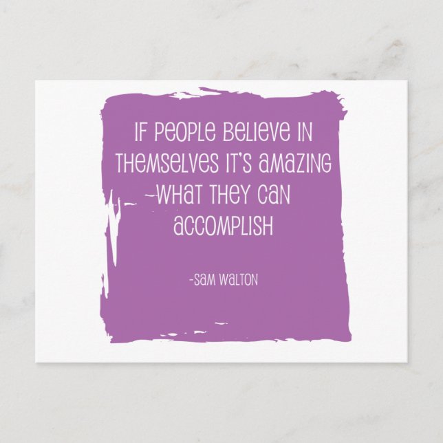 believe in self postcard (Front)