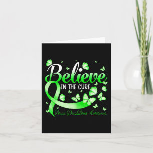 Believe In The Cure Brain Disabilities Awareness B Card