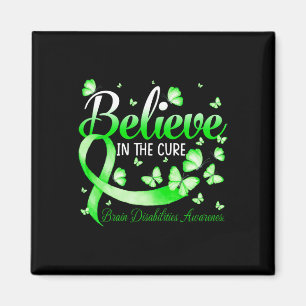 Believe In The Cure Brain Disabilities Awareness B Magnet
