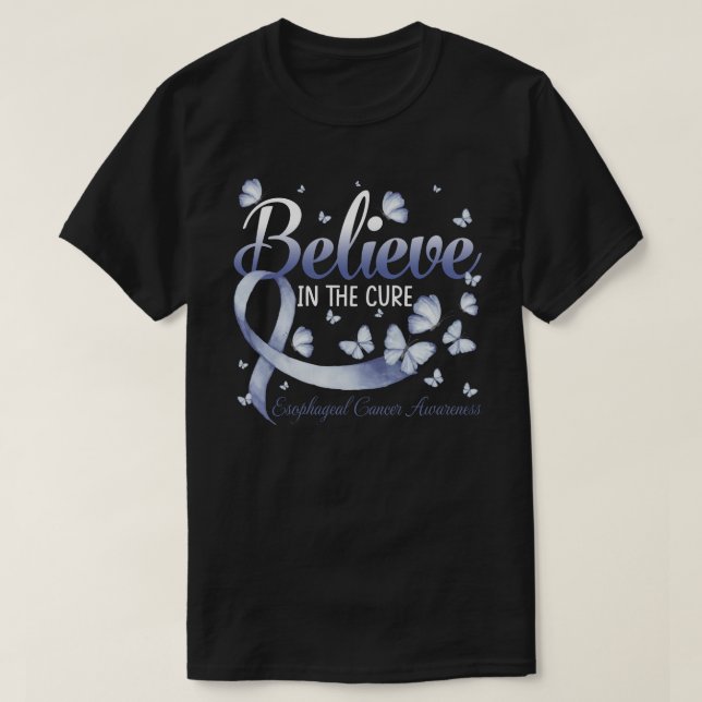 Believe In The Cure Esophageal Cancer Awareness Bu T-Shirt (Design Front)