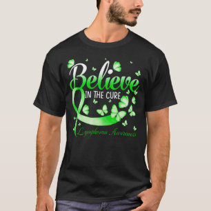 Believe In The Cure Lymphoma Awareness Butterfly T-Shirt