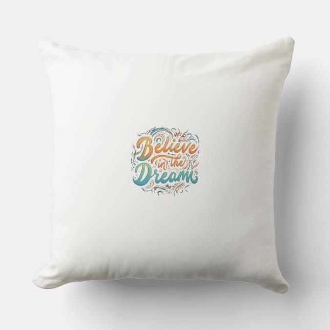Believe in the Dr Throw Pillow (Front)