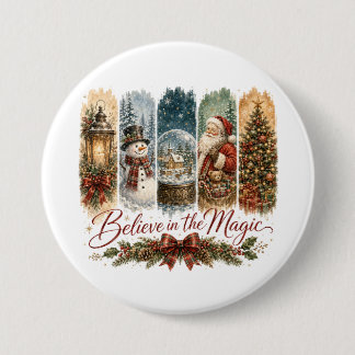 Believe in the Magic Christmas 3 Inch Round Button