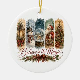 Believe in the Magic Christmas Ceramic Ornament