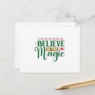 Believe In the Magic Christmas Postcard