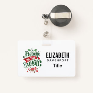 Believe in the Magic Christmas Typography Badge